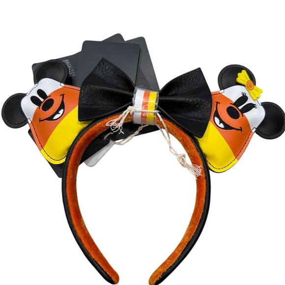 Loungefly Disney Mickey & Minnie Mouse Candy Corn Ears Headband NWT main image 6